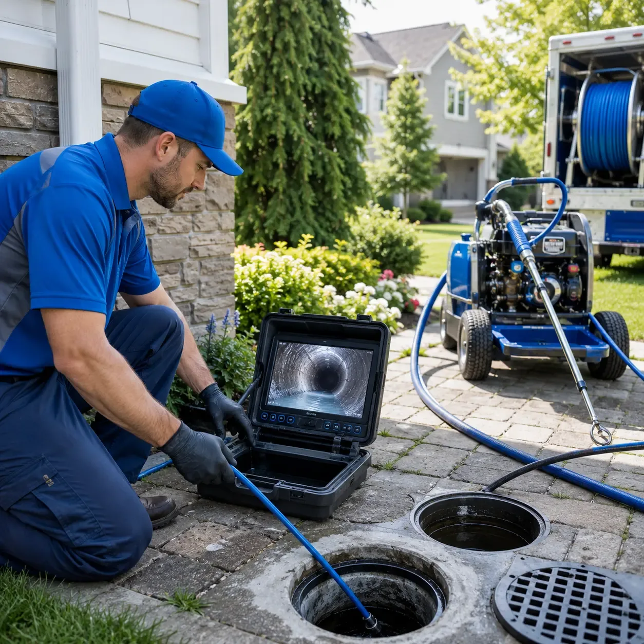 Outdoor drain cleaning professionals serving Collins, NY