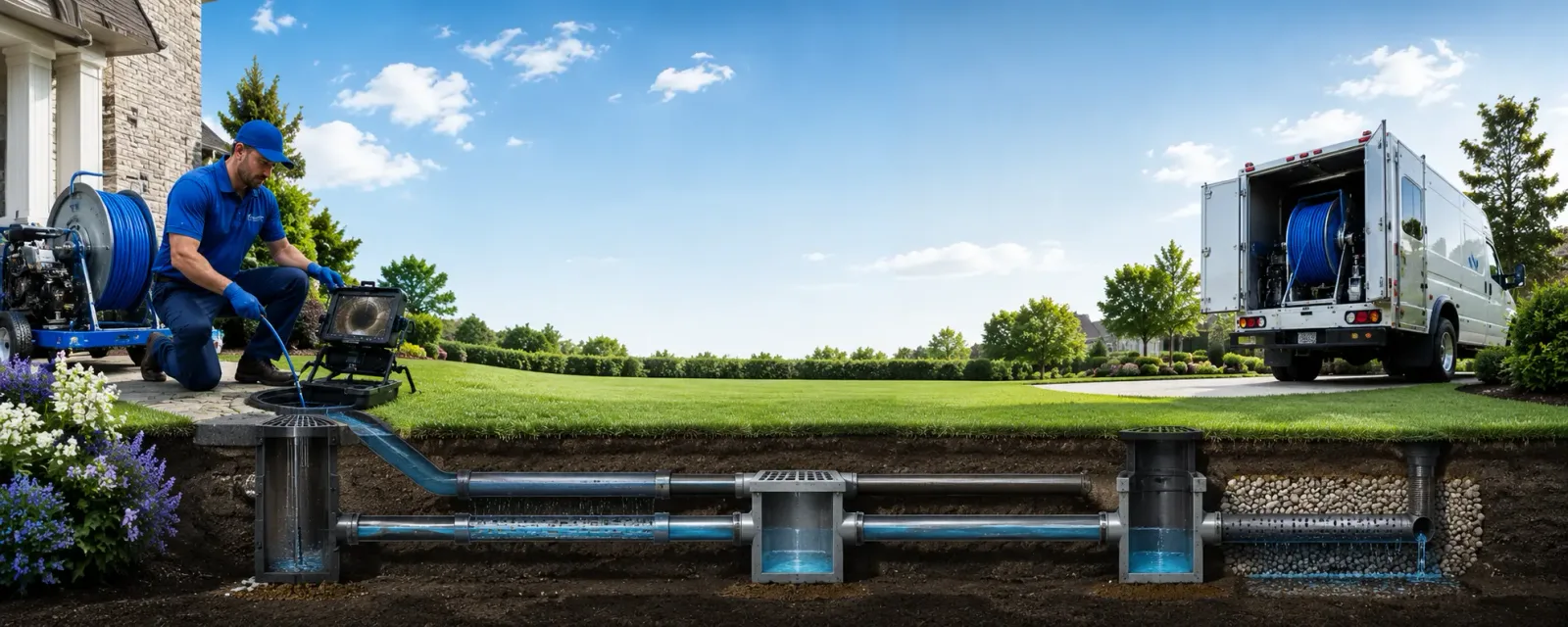 Outdoor drain cleaning information for Collins, NY